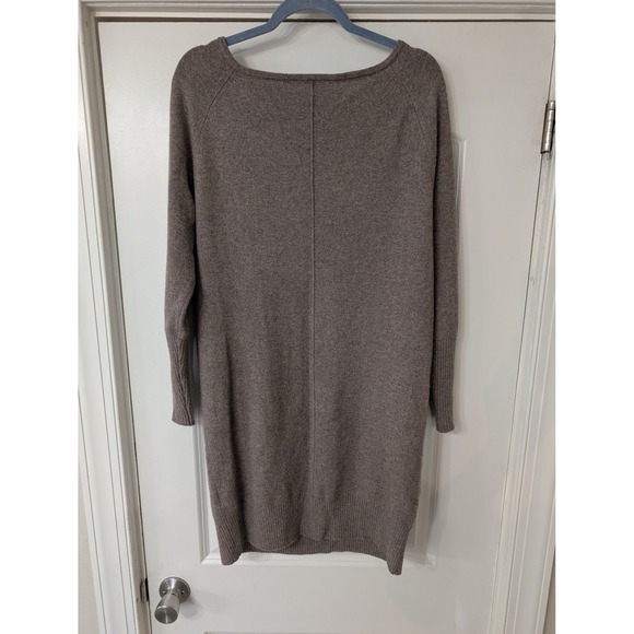 Athleta Cashmere Adi Maura Scoop Neck Sweater Dress tan Brown Medium athleisure - Picture 8 of 8